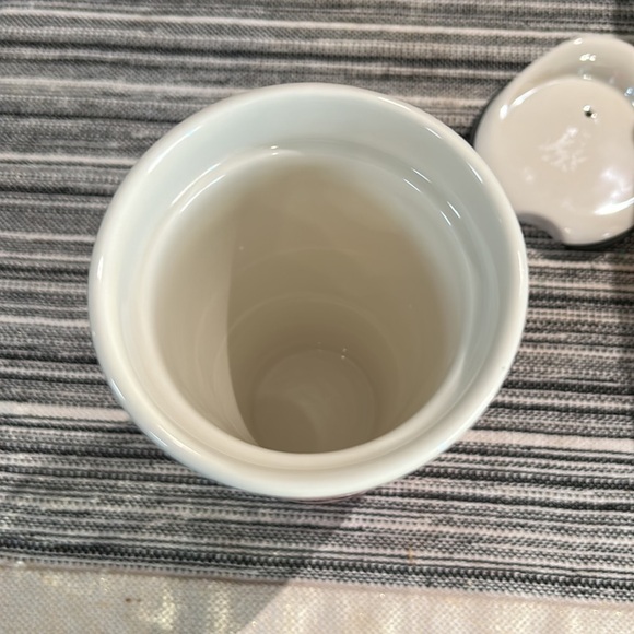 STARBUCKS 2014 Valentines Chevron Ceramic Travel Mug 10 OZ - Picture 5 of 6